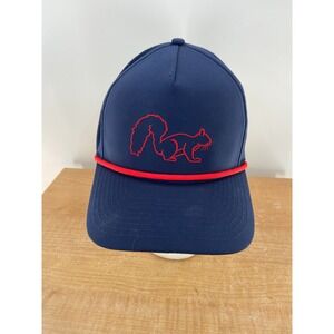 Hovi Dry Goods Mens Navy Blue Squirrel Embroidered Baseball Cap Snapback Hat